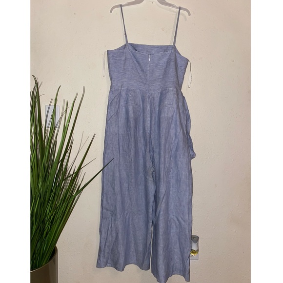 ❌SOLD❌J.Crew Striped Beauchamps Linen Jumpsuit. - Picture 9 of 10